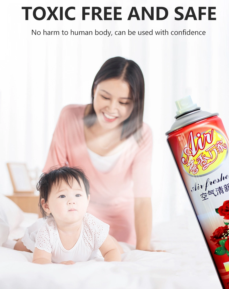 2022 Hot Sale Canned Air Freshener Rose Scented Air Breath Freshener Spray Fresh Air Spray OEM