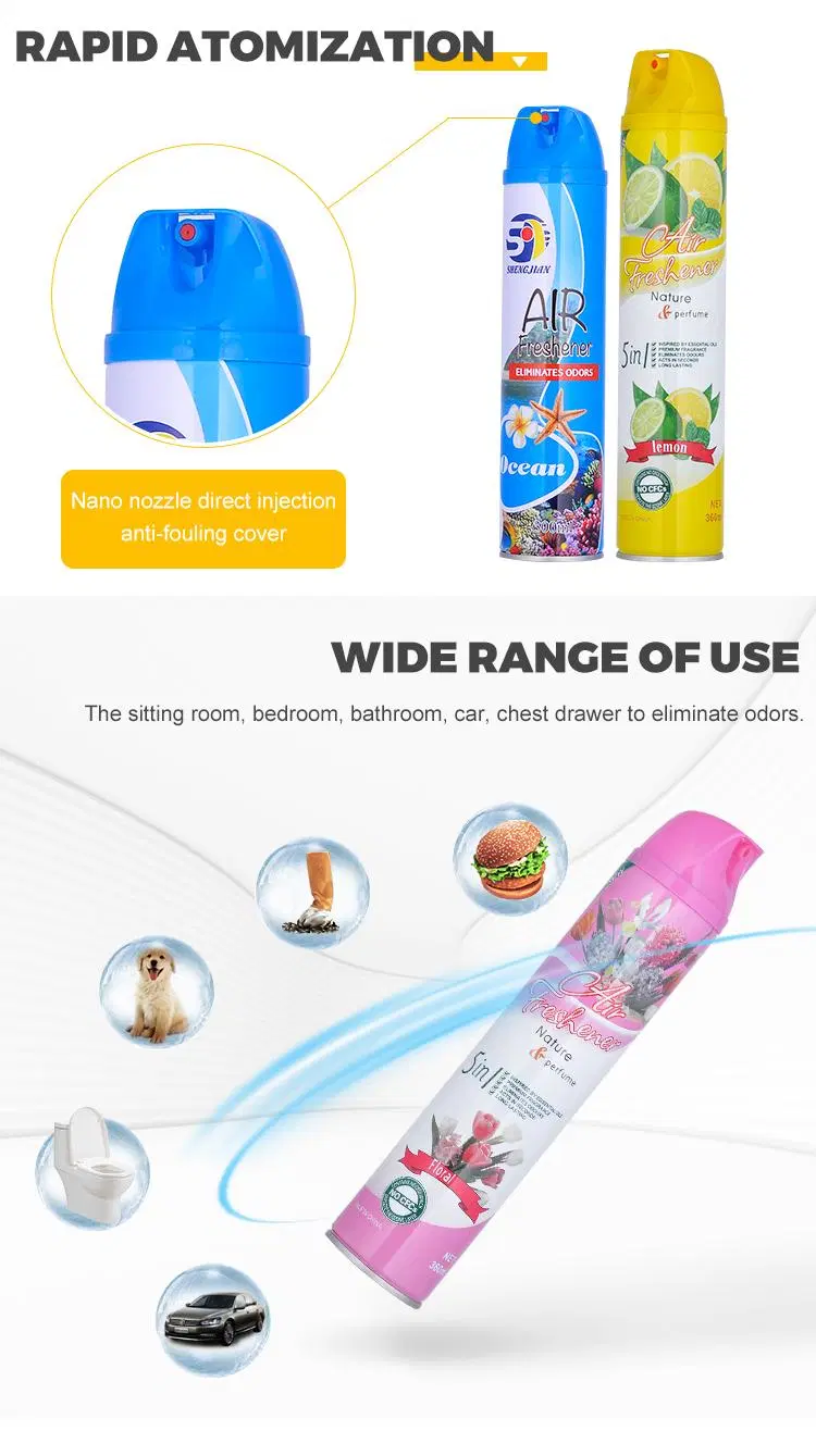 Manufacturer Eco-Friendly Healthy Home Aerosol Spray Air Freshener Spray