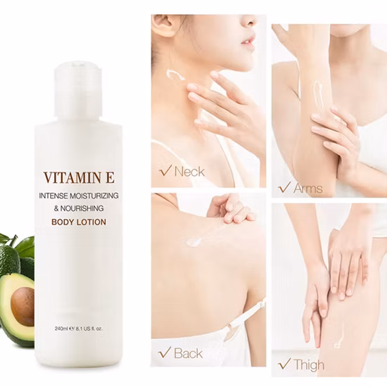 Muestra gratuita de etiqueta privada para el cuidado de la piel corporal, loción corporal reafirmante iluminadora, hidratante y iluminadora